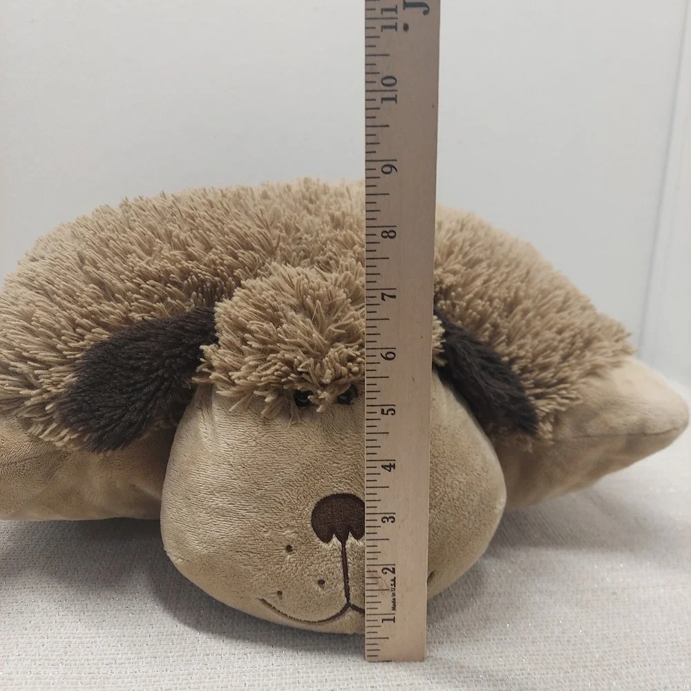 Pillow Pets Comfy Puppy Dog Plush Brown Tan Shaggy Stuffed Animal 18 inch Large